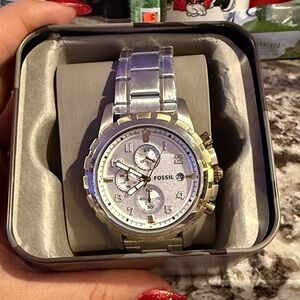 Fossil Two-Tone Chronograph Watch